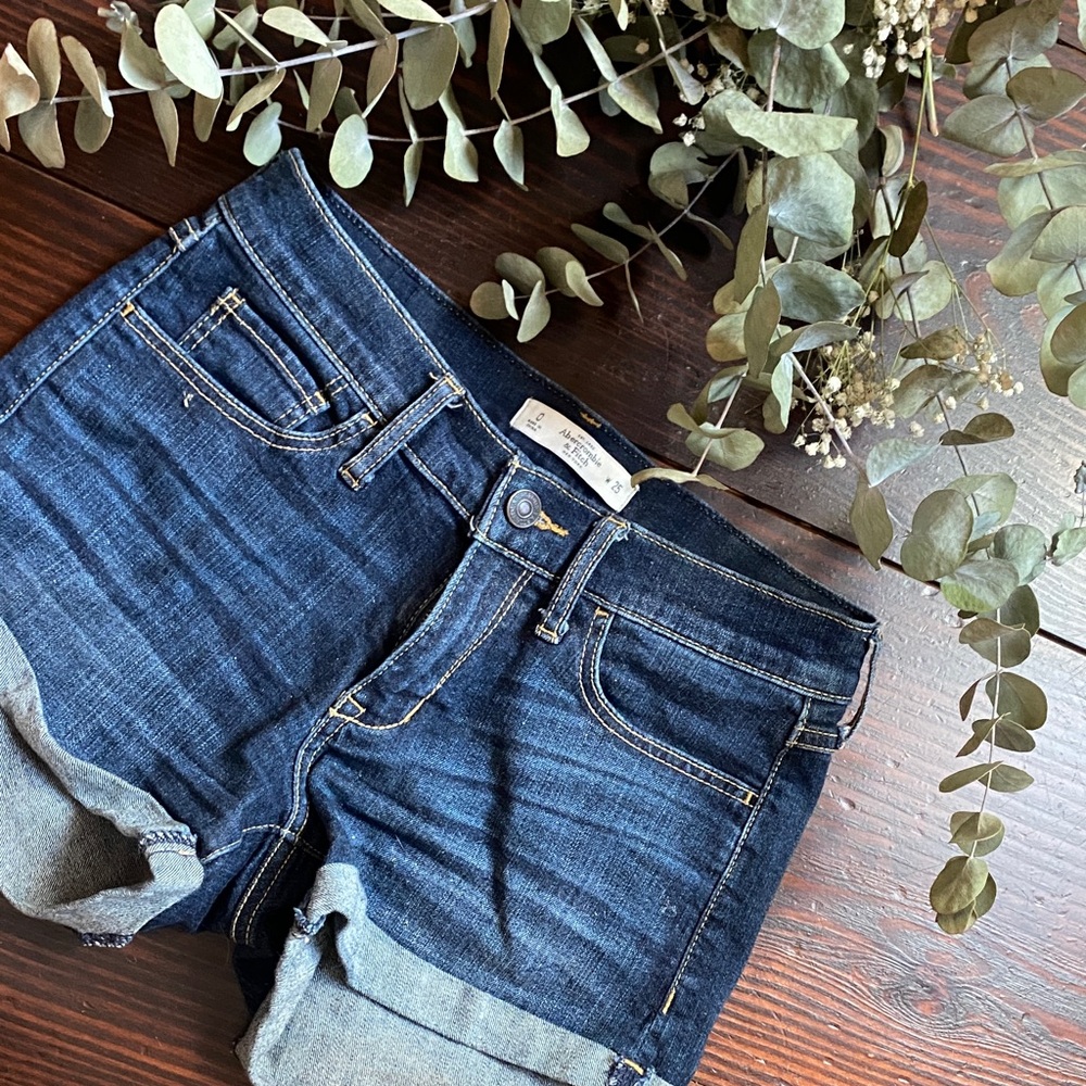 OG Y2K Abercrombie & fitch Dark Blue Denim Shorts